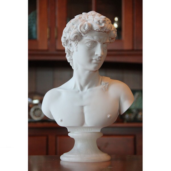 David Bust By Michelangelo Statue Sculpture marble Replica Replica